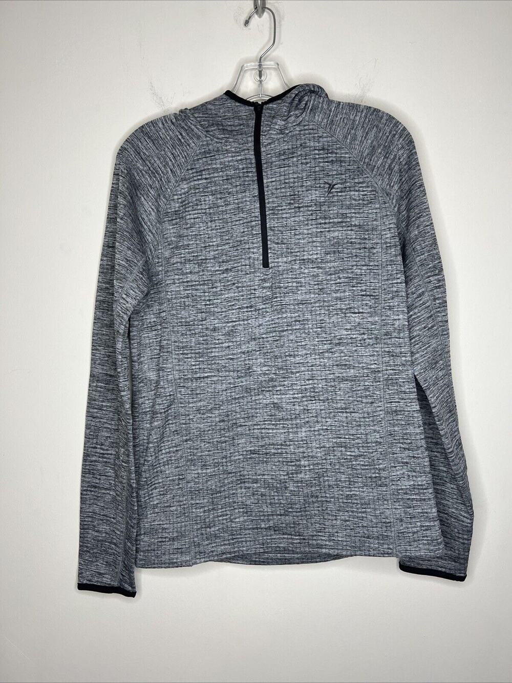 Old Navy Active Women’s Waffle Knit Activewear Jacket Small Gray Hood 1/4 Zip